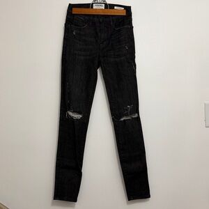 Frame Denim Le High Skinny Denim Charcoal Skinny Jeans